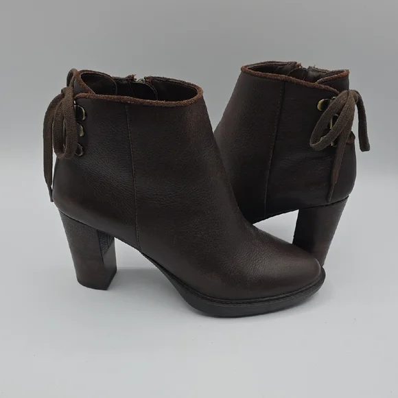 AEROSOLES Rich Brown Ankle Leather Booties - Picture 8 of 15